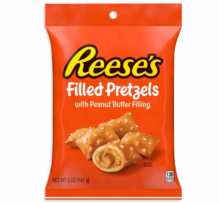 Pretzels - Reese's- Filled Pretzels With Peanut Butter Filling Peg Bag 5 oz (141g) Blackcat