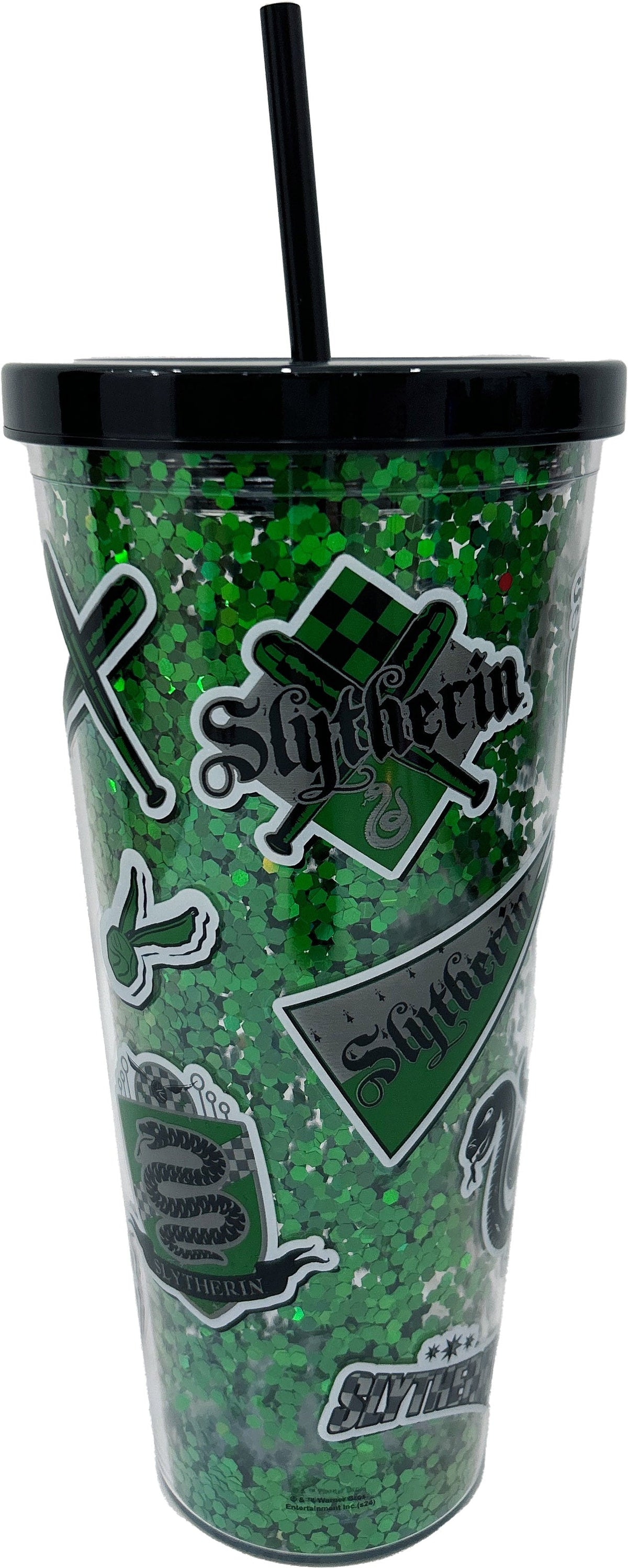 SLYTHERIN 32OZ GLITTER CUP Spoontiques