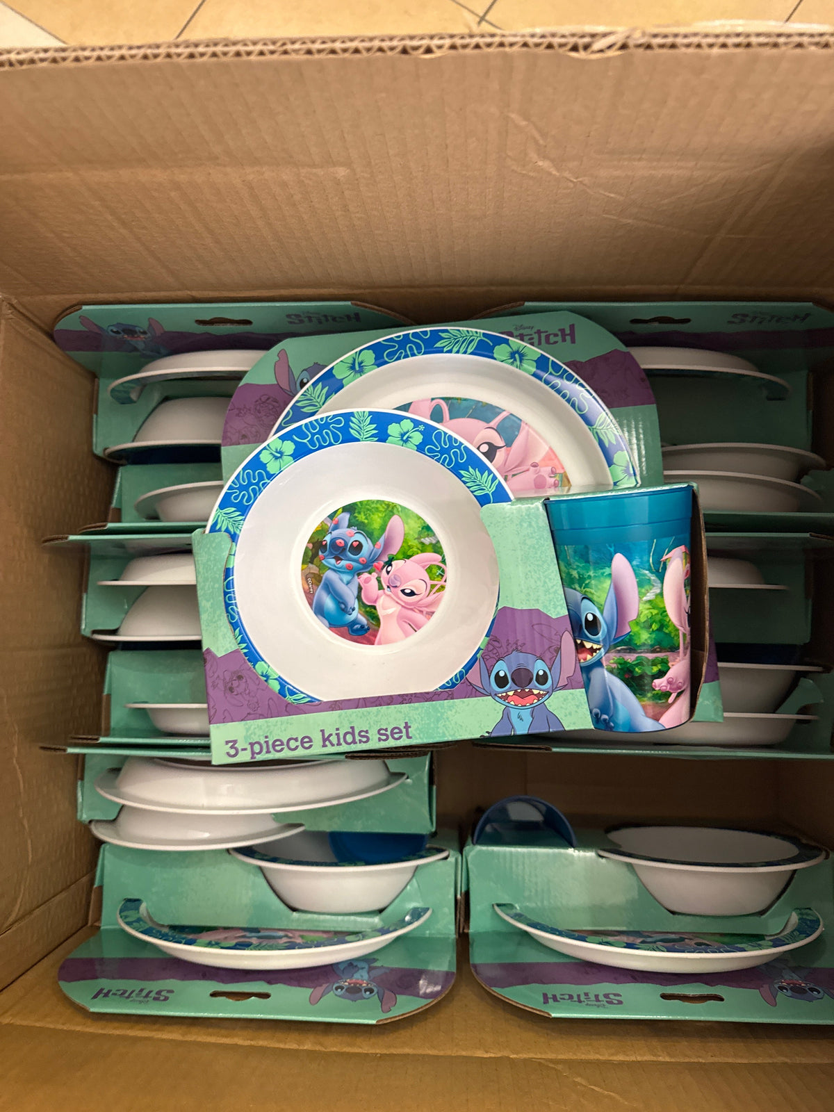 Disney Lilo & Stitch Plate, Bowl & Tumbler 3-Piece Set Groupe ricochet