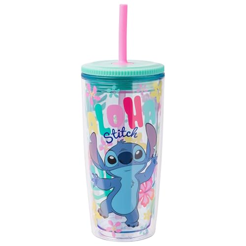Gobelet coloré Stitch Aloha Stitch résistant aux éclaboussures de 20 oz Confiserie et cie