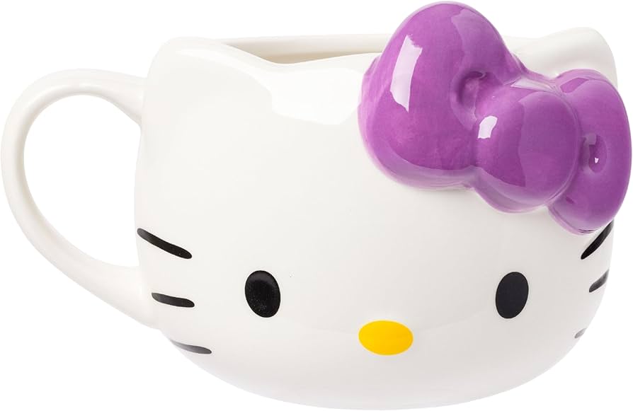 TASSE HELLO KITTY BOUCLE MAUVE Ma boutique