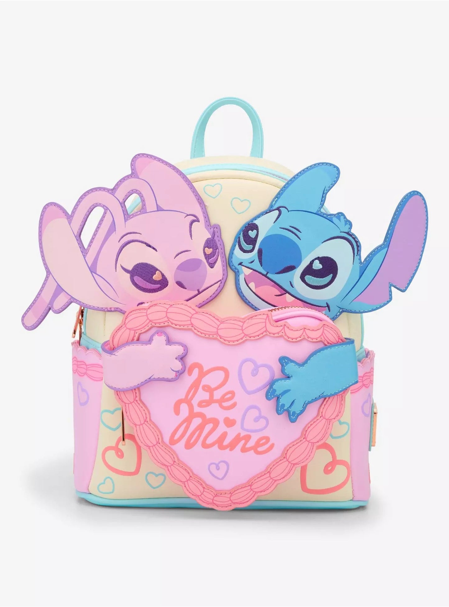 Loungefly Disney Stitch & Angel – Mini sac à dos figuratif Be Mine de HT/BL