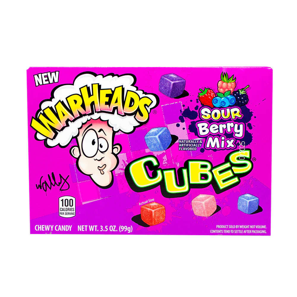 Warheads Theater Box Sour Berry Mix Cubes Blackcat