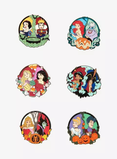 Loungefly Disney Princess & Villain Blind Box Enamel Pin HT/BL