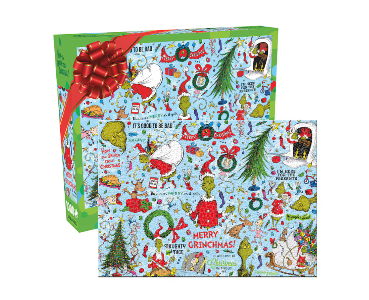 Grinch Wrapping Paper 1000 Piece Jigsaw Puzzle Nmr