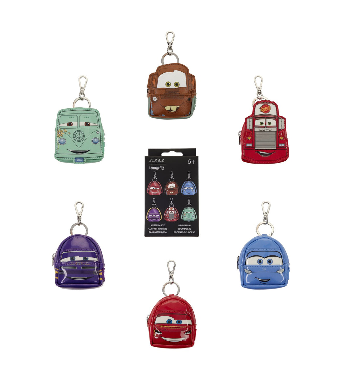 Loungefly Cars 20th Anniversary Cosplay Mystery Mini Backpack Keychain Charm HT/BL