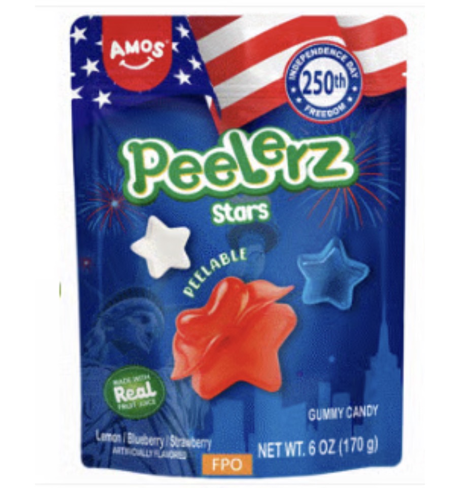 AMOS PEELERZ GUMMY SUB BAG - STARS 6OZ(170G) Isweet