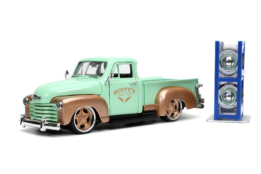 Jada 1/24 "Just Trucks" 1953 Chevy Pickup w/Rack - Light Green HPD