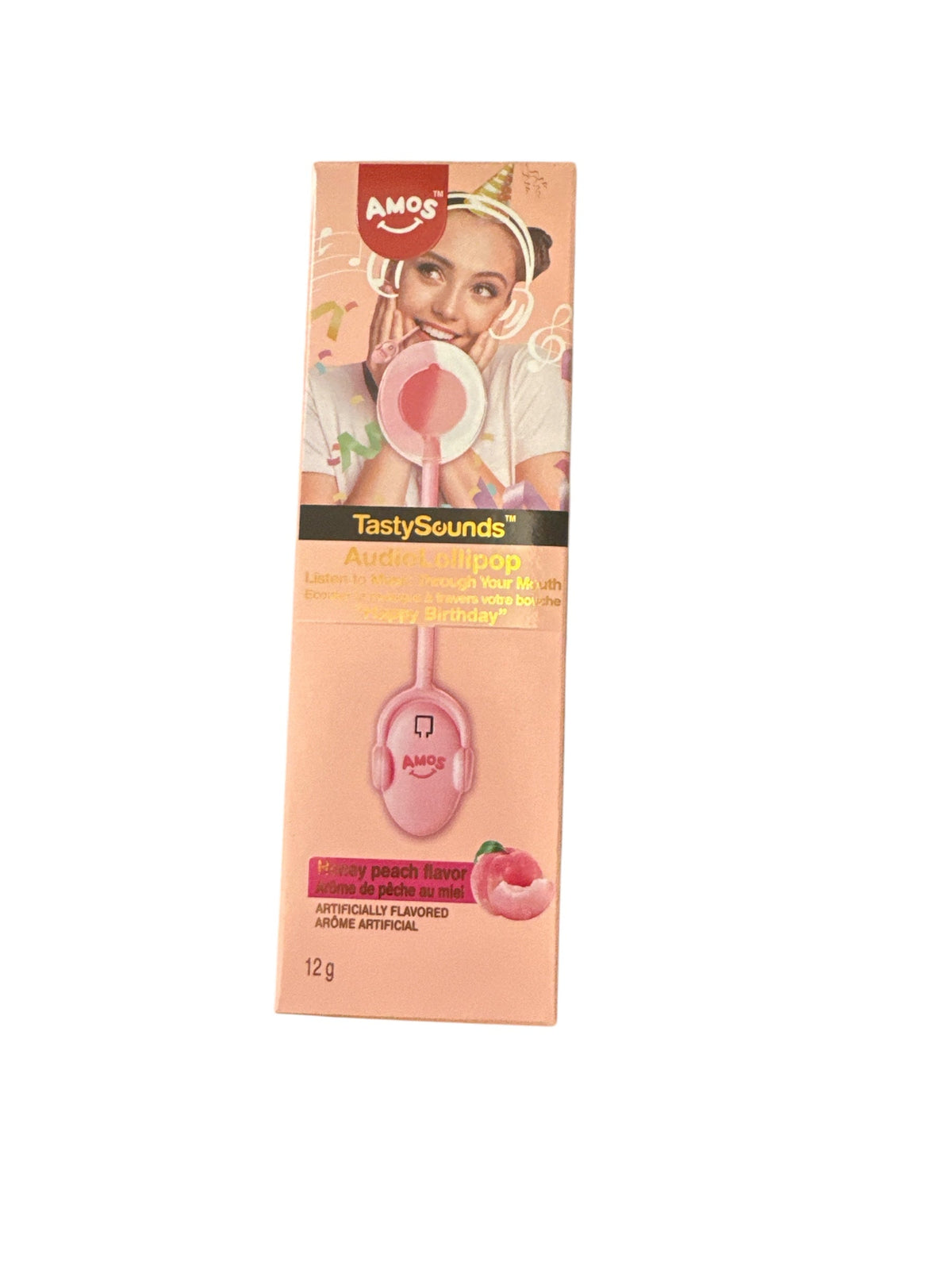Suçon audio lollipop pêche au miel happy birthday Galaxy drink