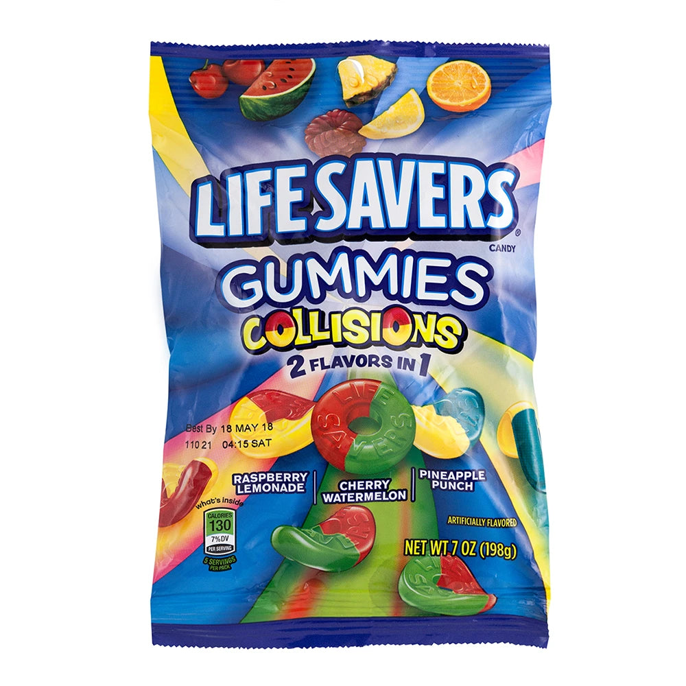 Peg Bag - Lifesavers GUMMIES - Collisions 7oz (19 Exosweet