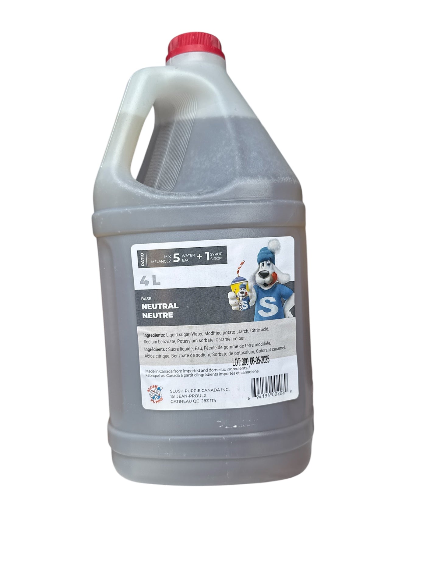 Slush puppie base neutre 4L Vrac slush