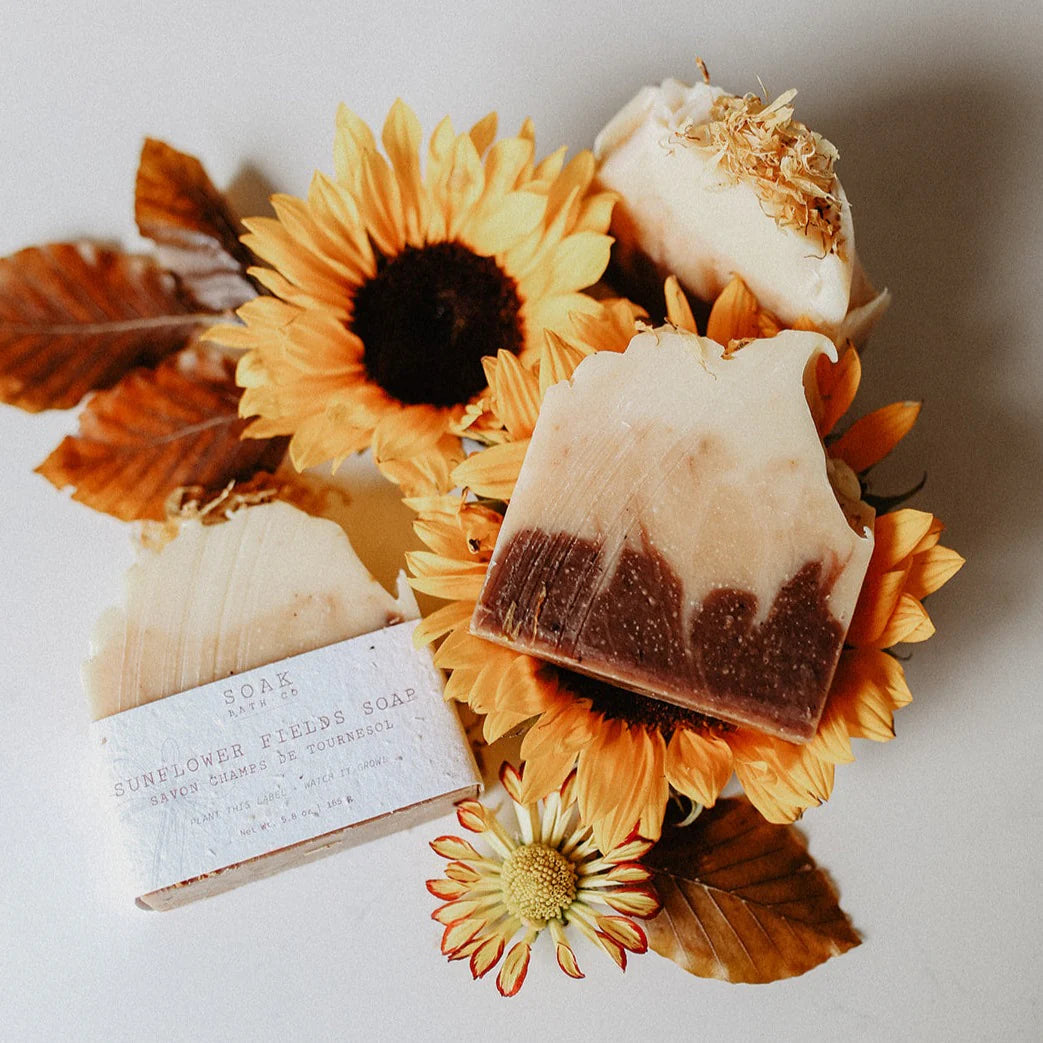 Sunflower fields Soap bar Soak bath