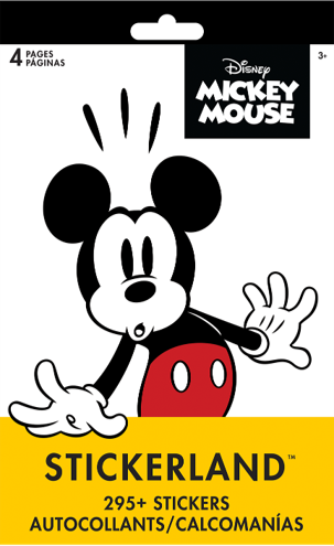 MICKEY & FRIENDS - POSITIVELY POP - STICKERLAND 4 PAGE PAD Trends