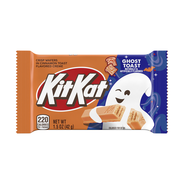 Kit Kat - Ghost Toast (Cinnamon Toast Flavored Creme) Standard Size 1.5oz Blackcat