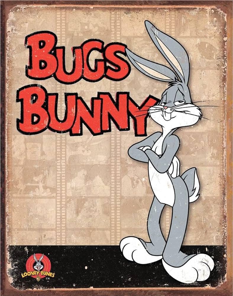 AFFICHE MÉTAL BUGS BUNNY Distribution julia