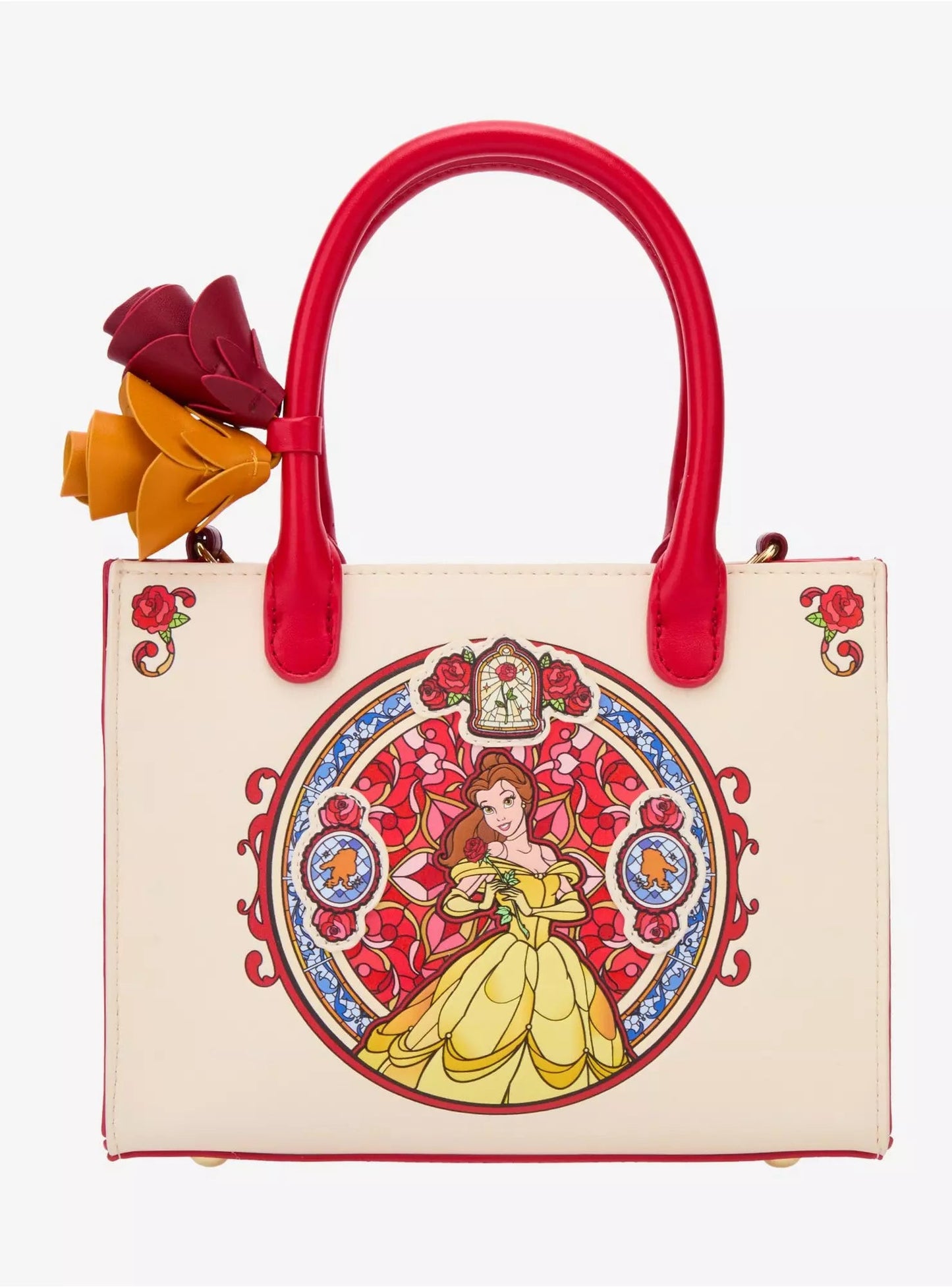 Loungefly Beauty and the Beast Belle Stained Glass Portrait Crossbody Bag HT/BL