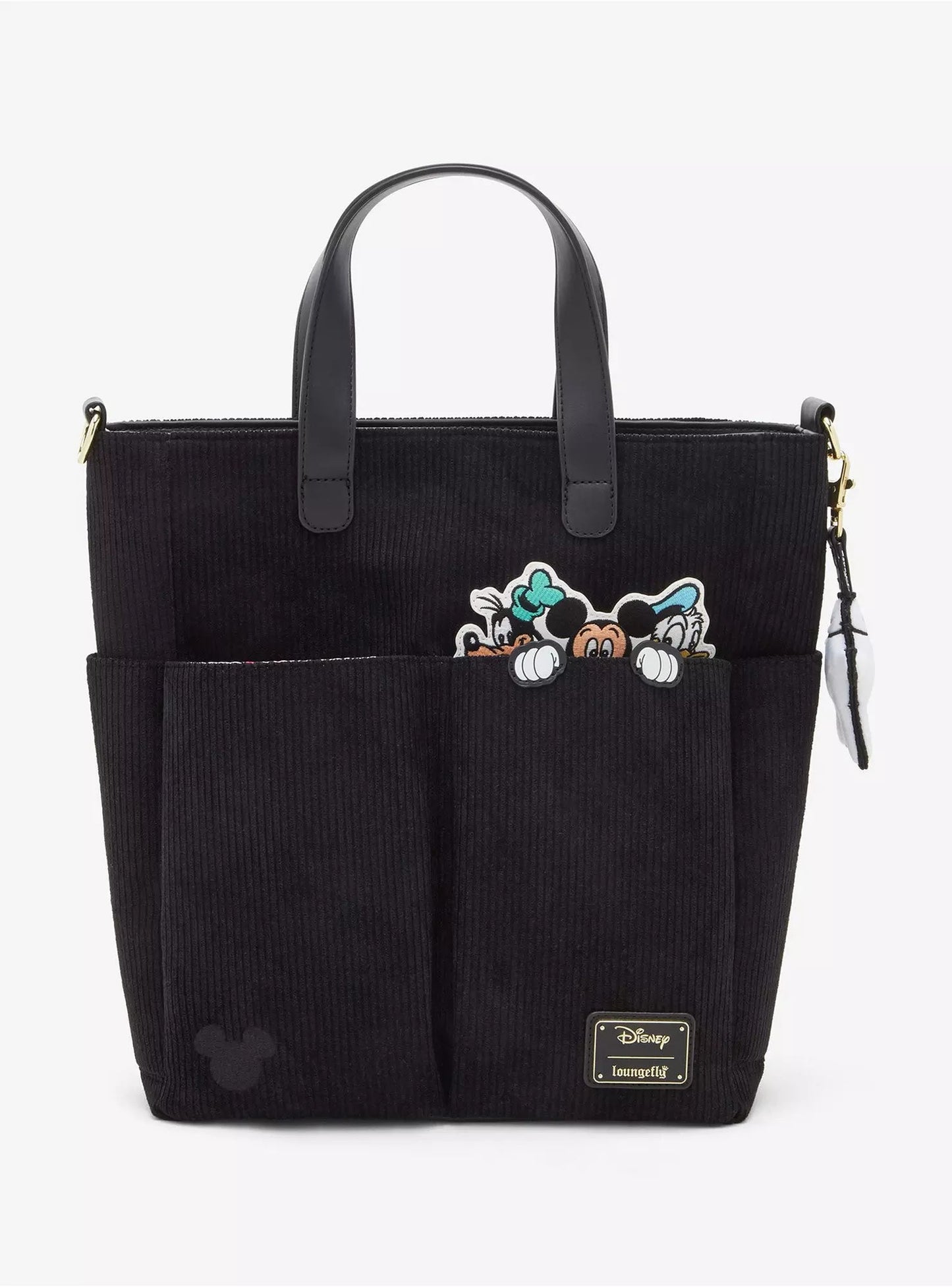Loungefly Disney Mickey & Friends Peeking Pocket Corduroy Tote HT/BL