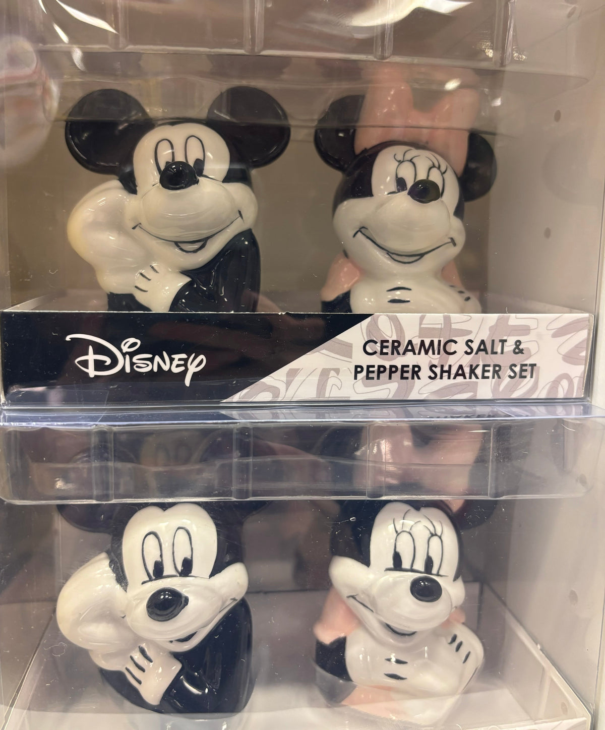 Salière et poivrière Mickey & Minnie Head Reposing on Hands Confiserie et cie