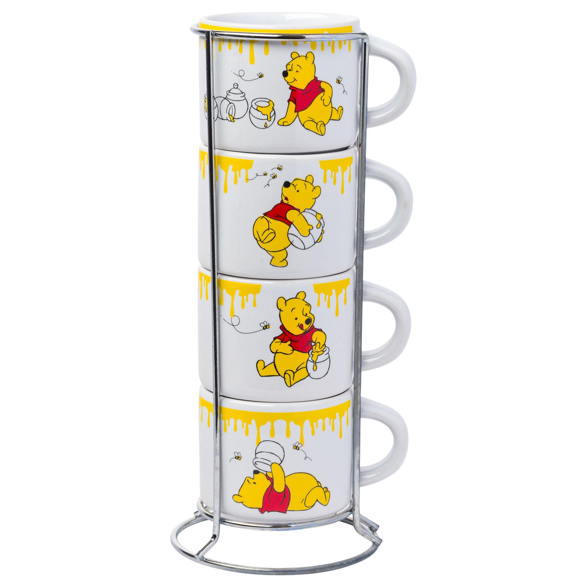 Ensemble de 4 tasses empilables en céramique Winnie l'ourson Honey de 3 oz Ma boutique