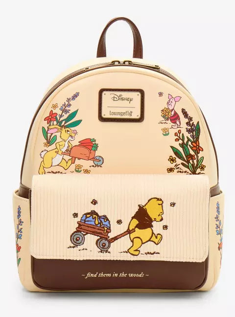 Loungefly Disney Winnie the Pooh & Friends Gardening Corduroy Mini Backpack HT/BL