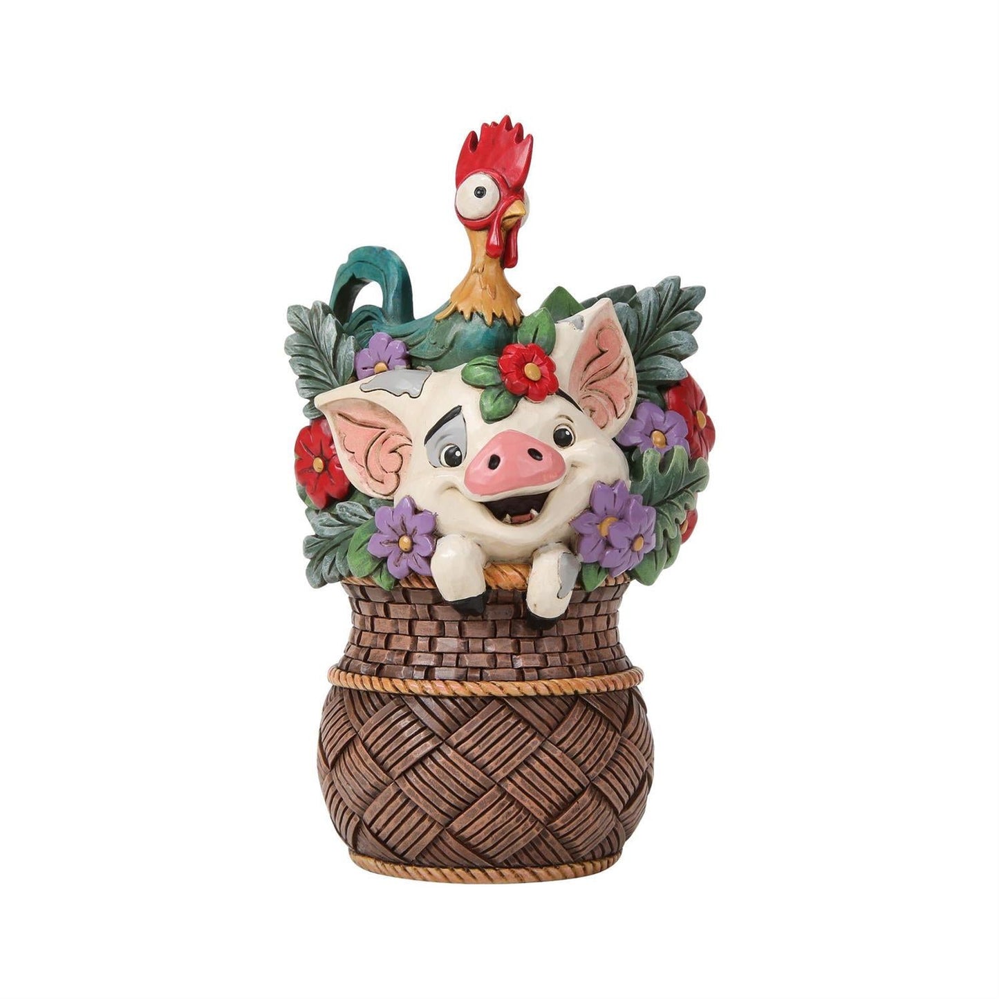 Pua & Hei Hei Flower Basket Enesco