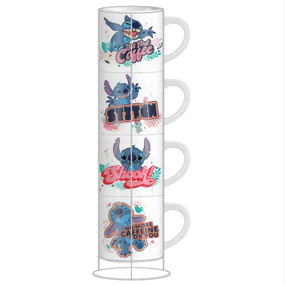 Ensemble d'empilage de 4 tasses à expresso Stitch Ma boutique