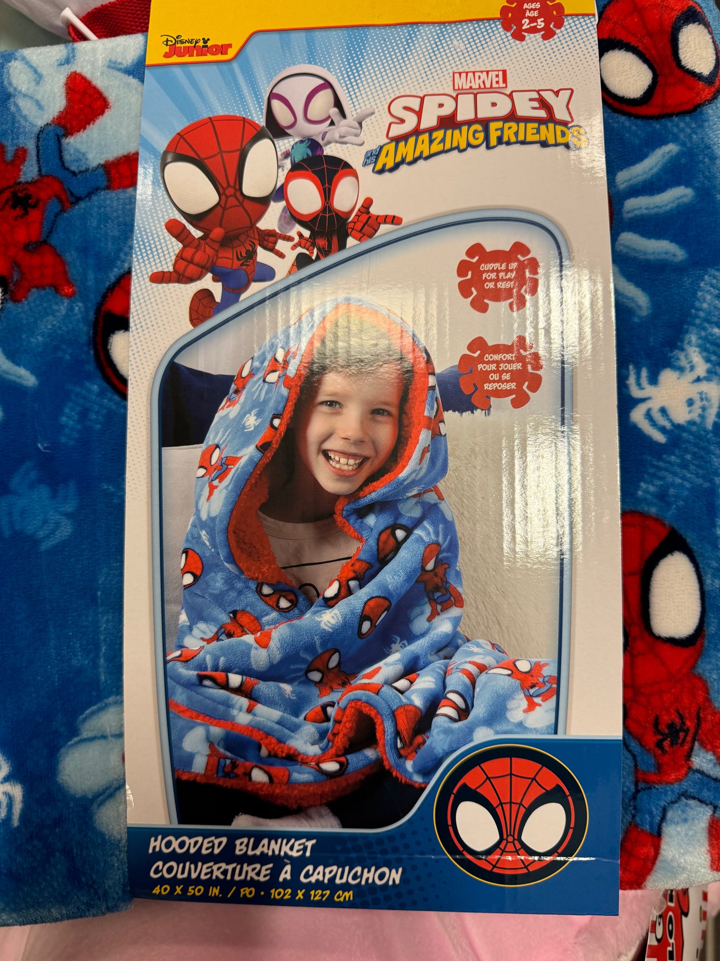 COUVERTURE CAPUCHON SPIDER MAN 40x50 Confiserie et cie