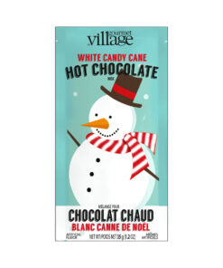 Chocolat chaud blanc canne de Noël Village gourmet