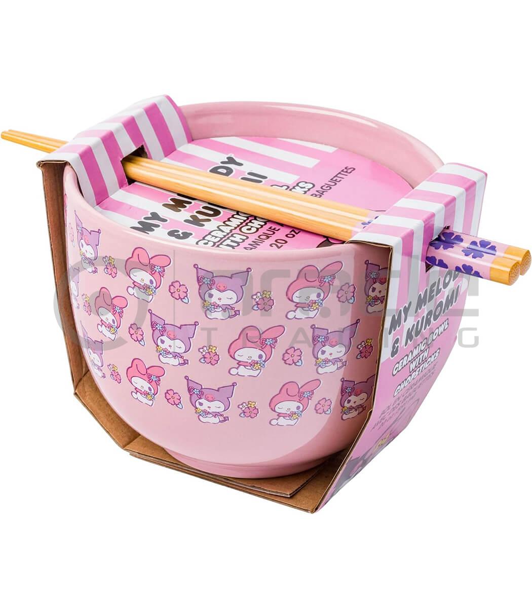 My Melody & Kuromi Ramen Bowl & Chopsticks (Sanrio) Confiserie et cie