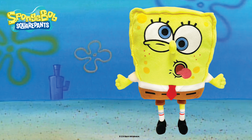 SPONGE BOB MEDIUM PLUSH - SPONGE BOB - FUNNY FACE