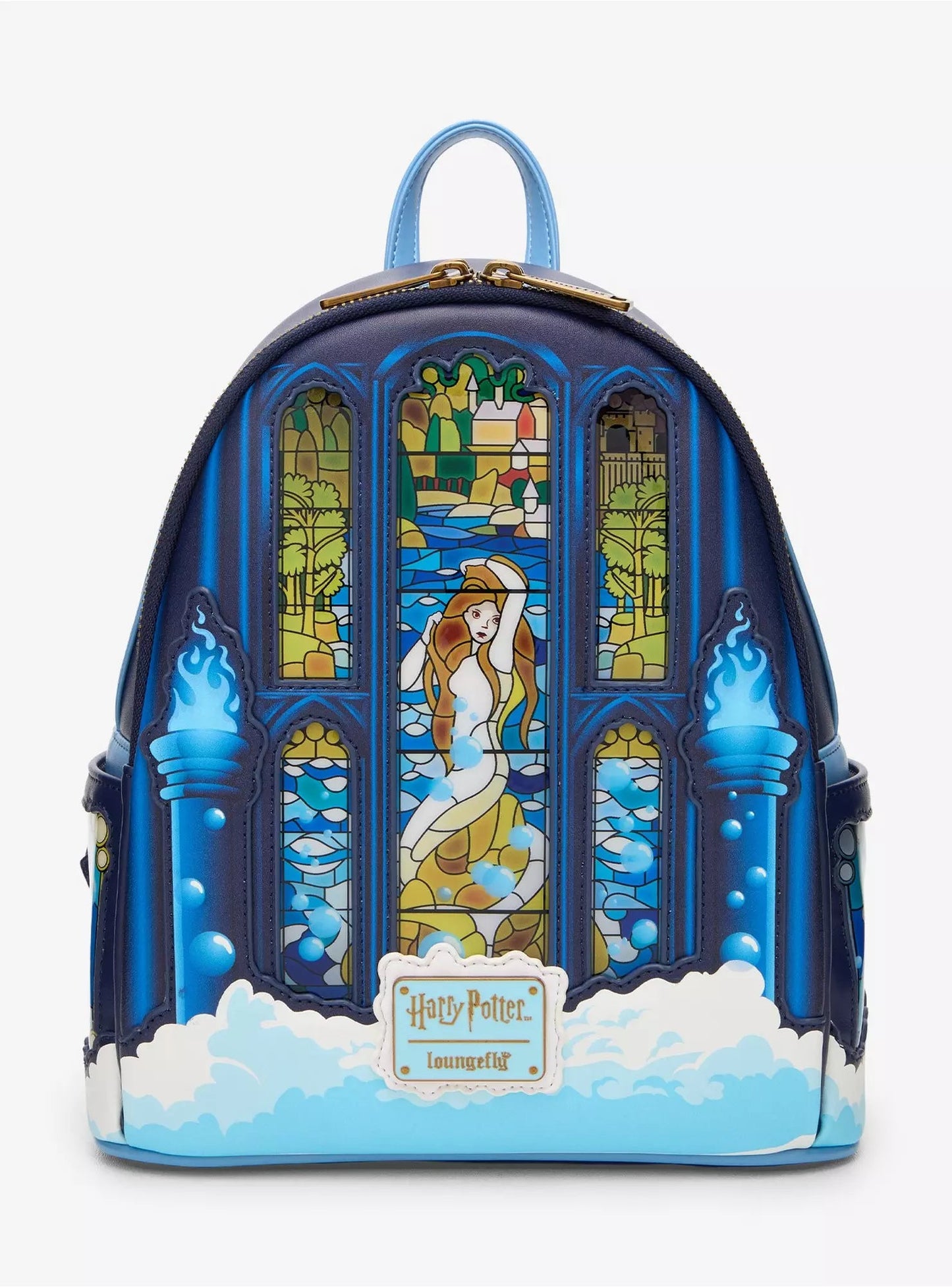 Loungefly Harry Potter Mermaid Stained Glass Window Figural Mini Backpack HT/BL