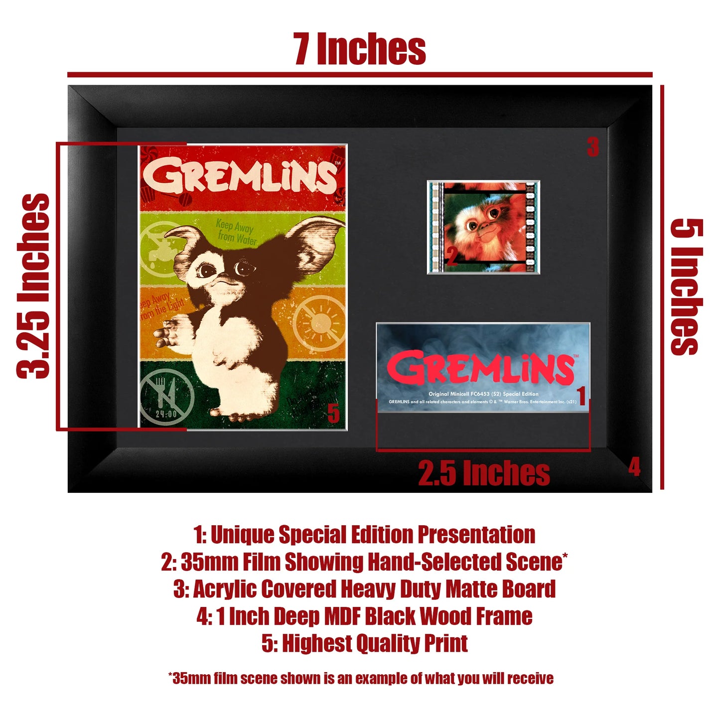 Gremlins (Gizmo) Minicell FilmCells Framed Desktop Presentation