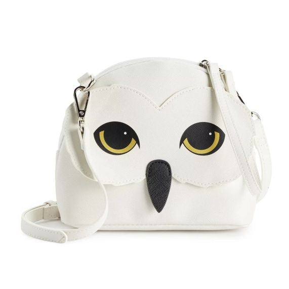 Harry Potter Hedwig Top Stitch Owl Applique Faux Leather Womens Handbag Bioworld