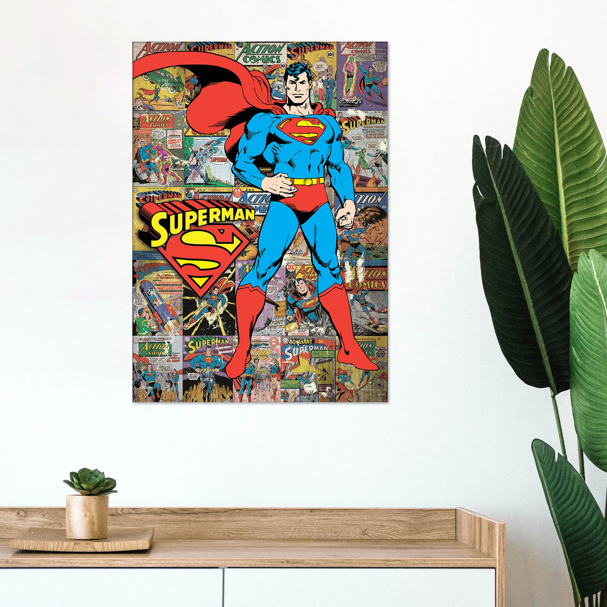 DC Comics (Superman - Comic Collage) MightyPrint™ Wall Art