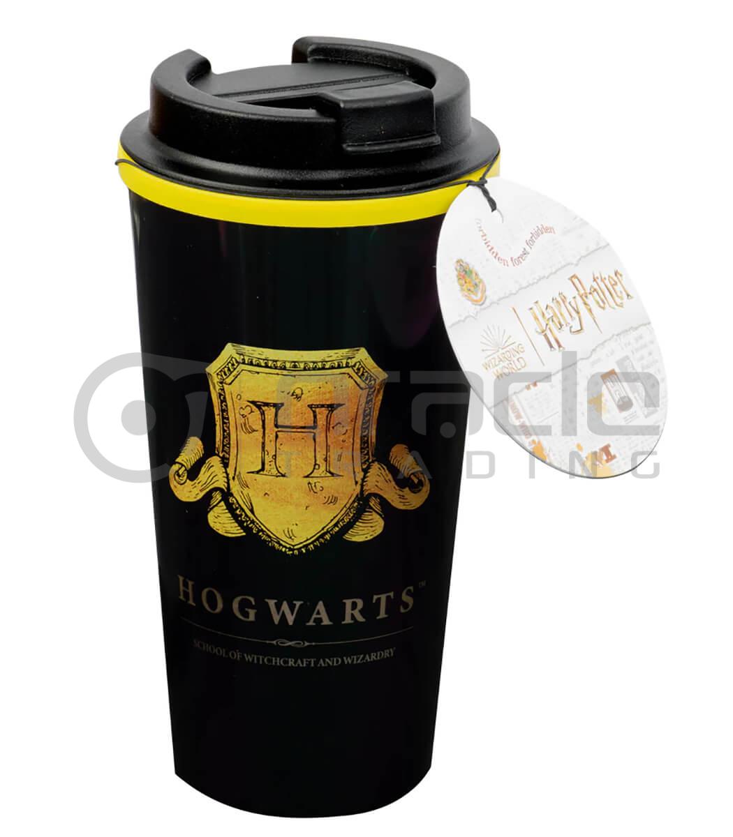 Harry Potter Travel Mug – Hogwarts Shield Silver Buffalo