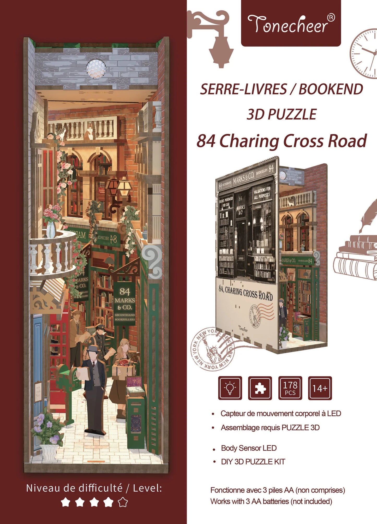 MINI-décor de bibliothèque - 84 CHARING CROSS ROAD