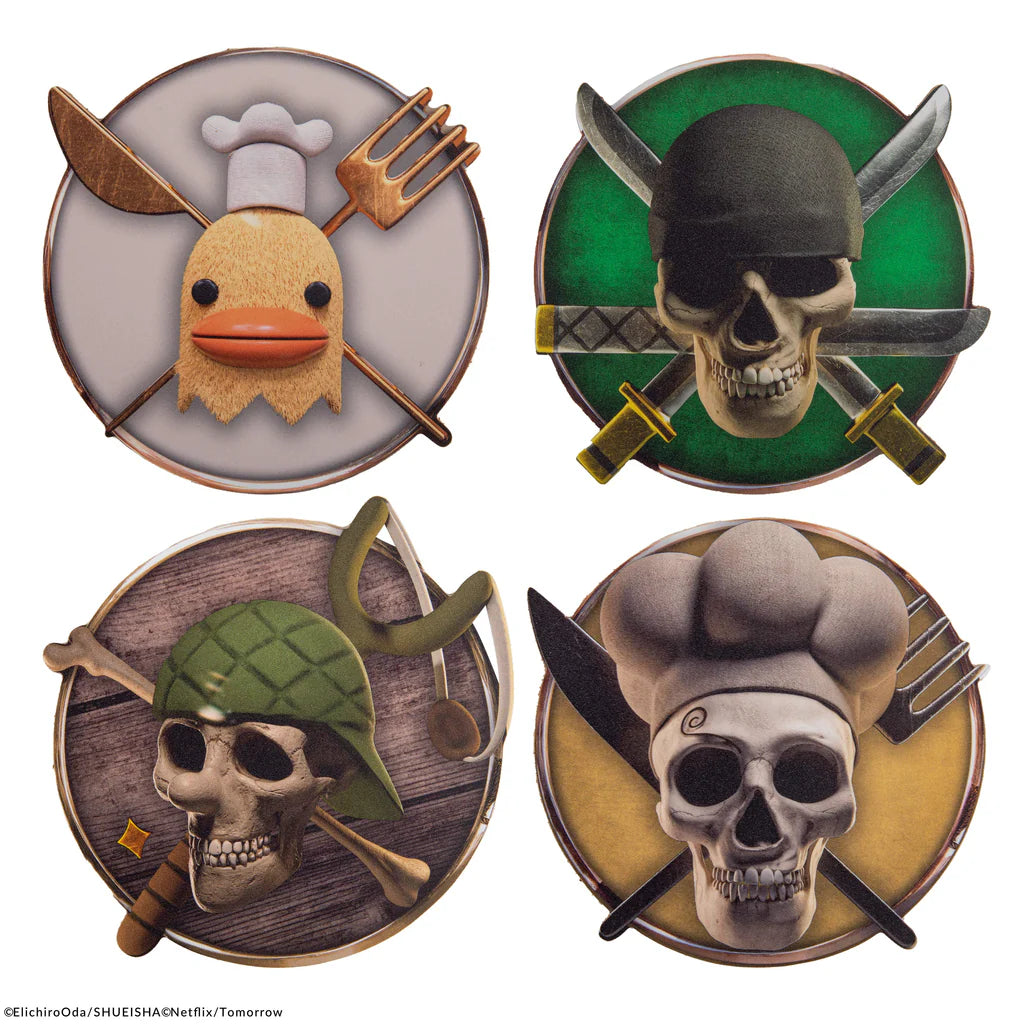 Set of 4 One Piece Characters Series 2 Coasters Cinereplicas