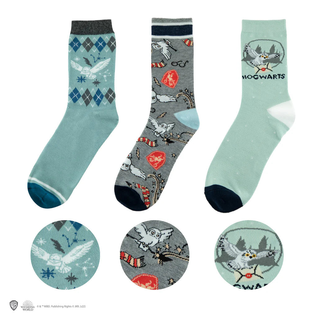 Set of 3 Hedwig Socks Cinereplicas