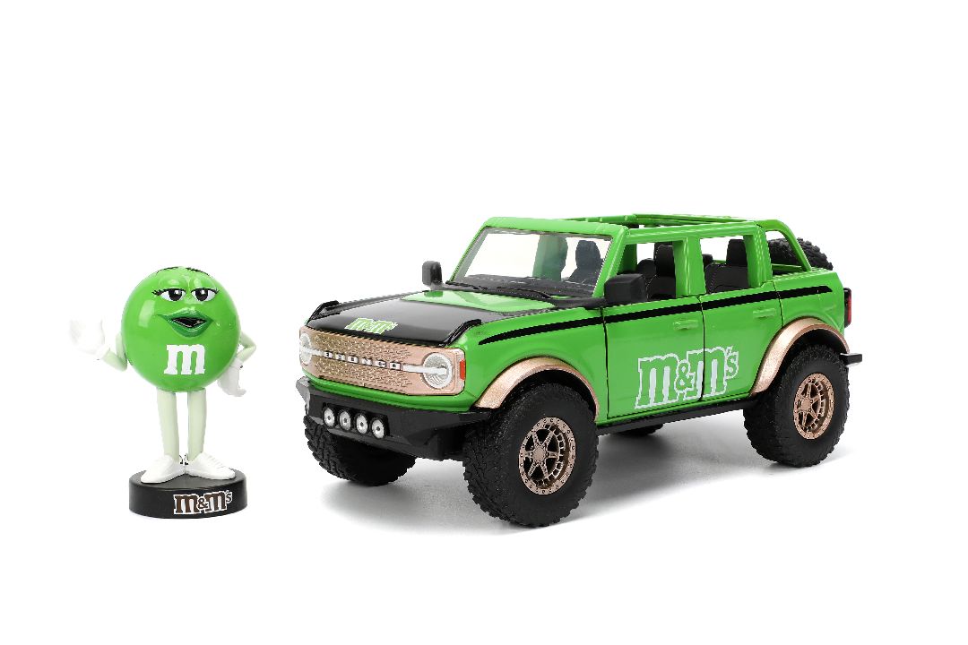 Jada 1/24 "Hollywood Rides" - M&M's - 2021 Ford Bronco
w/ Green M&M's