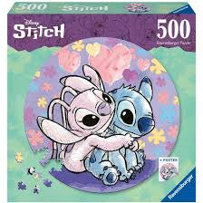 Stitch 500 pc Round Puzzle Ravensburger