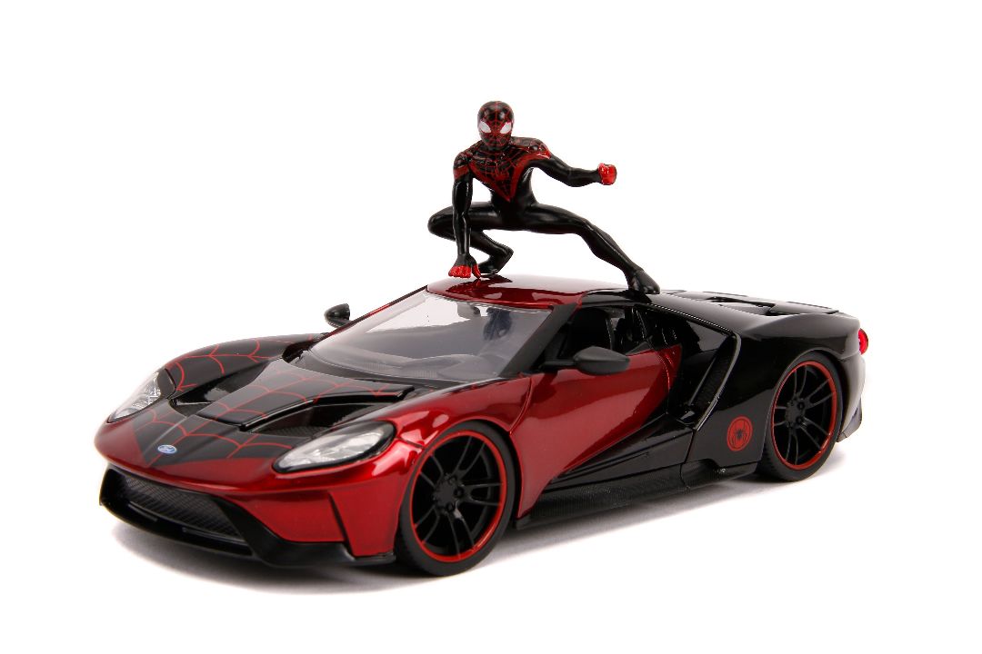 Jada 1/24 "Hollywood Rides" 2017 Ford GT with Miles Morales HPD