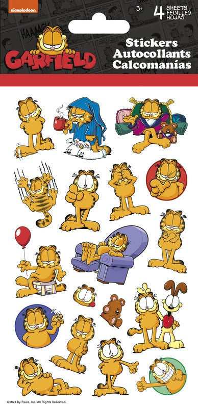 GARFIELD: FLAT OUT GARFIELD - STANDARD 4 SHEET STICKERS Trends