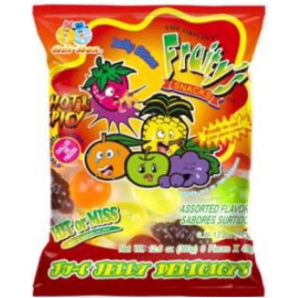 DinDon Ju-C Jelly Fruits Hot and Spicy 360g Exosweet
