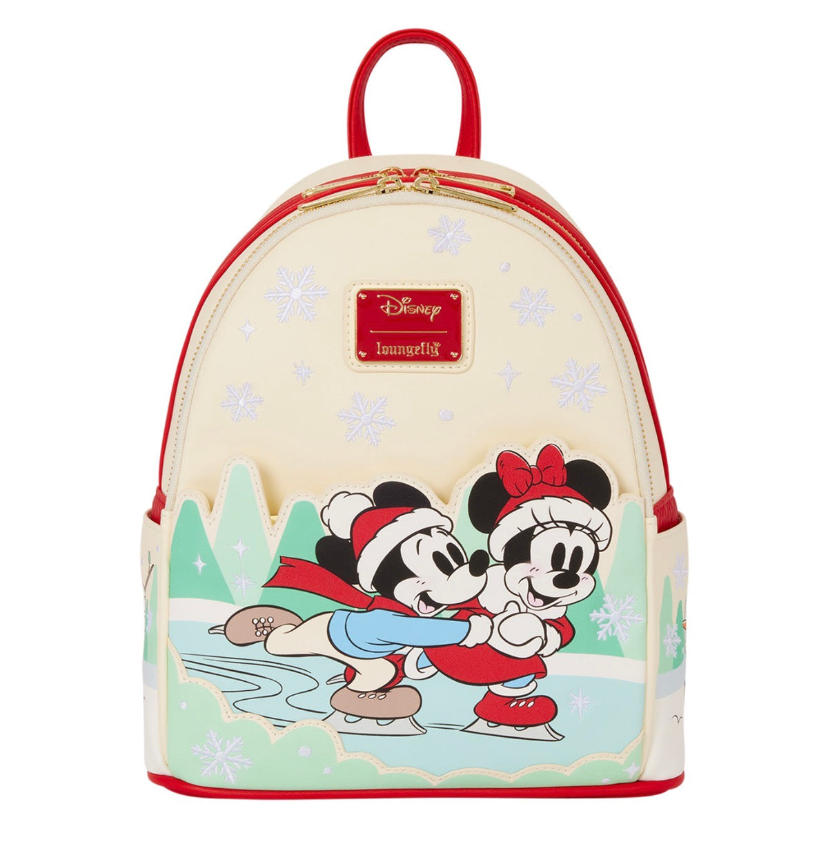Loungefly Mickey & Friends Holiday Ice Skating Mini Backpack HT/BL