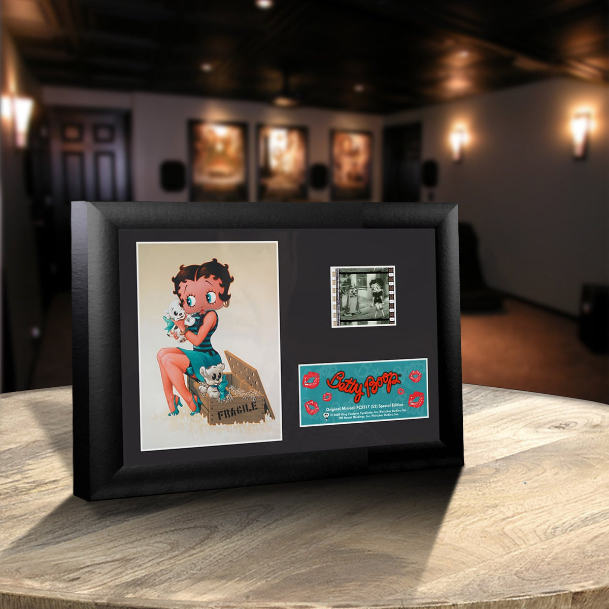 Betty Boop (Betty and Puppies) Minicell FilmCells Framed Desktop Presentation