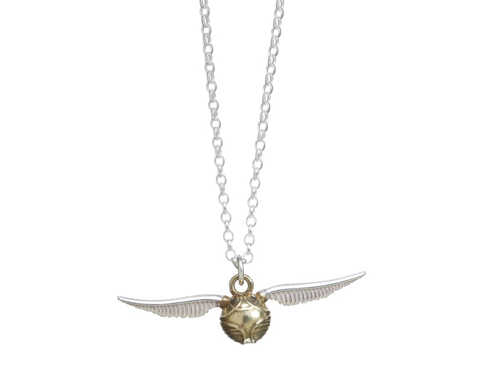 Collier de breloques Harry Potter en argent sterling avec le mouchard doré Carat shop
