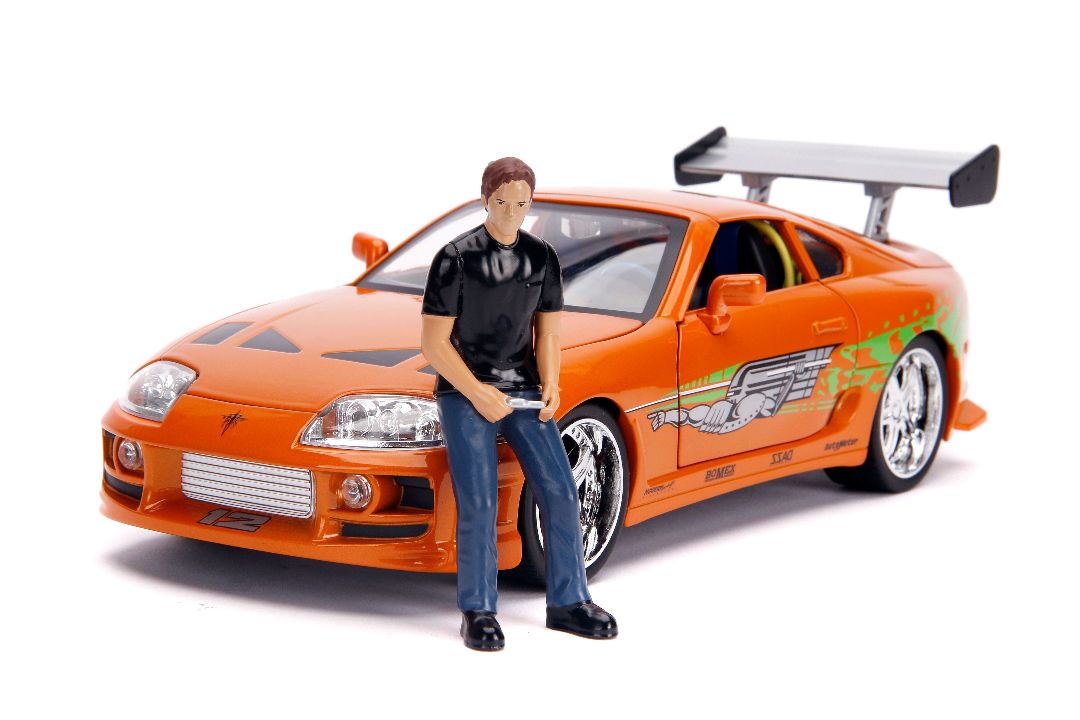 Jada 1/18 "Fast & Furious" Brian's Toyota Supra w/Light & figure HPD