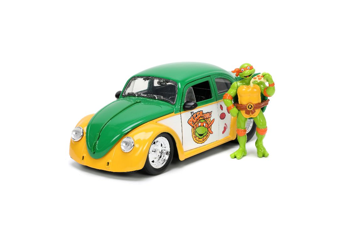 Jada 1/24 "Hollywood Rides" Teenage Mutant Ninja Turtles - 1959 VW Beetle with Michelangelo HPD