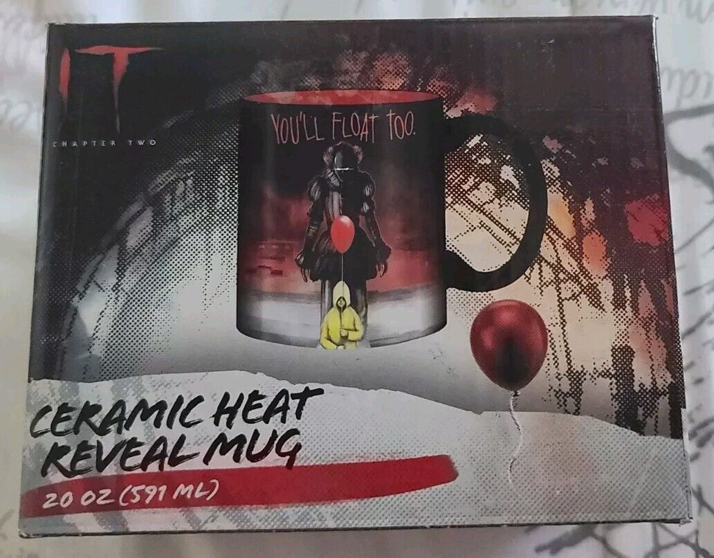 Tasse en céramique It You'll Float Too Balloon Heat Reveal Box de 20 oz Confiserie et cie
