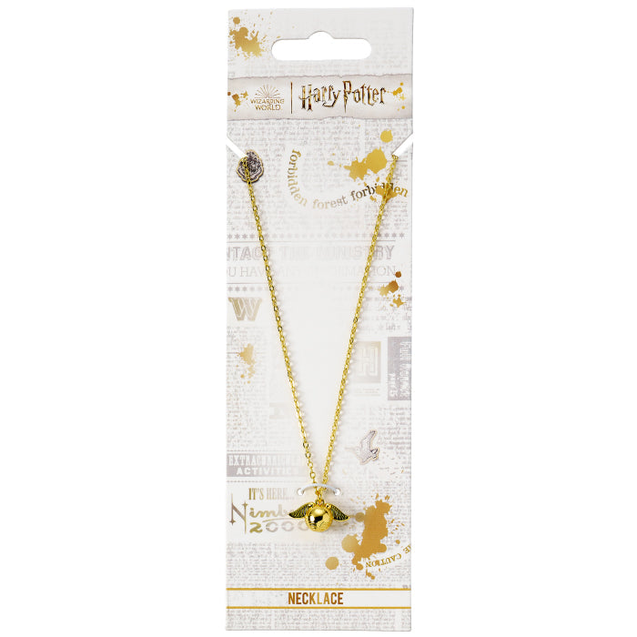 Collier Harry Potter à breloques mignonnes avec mouchard doré Carat shop